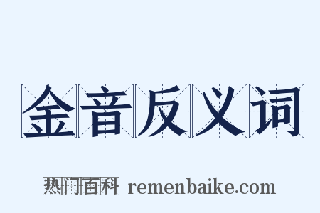 金音反义词是什么意思的图片